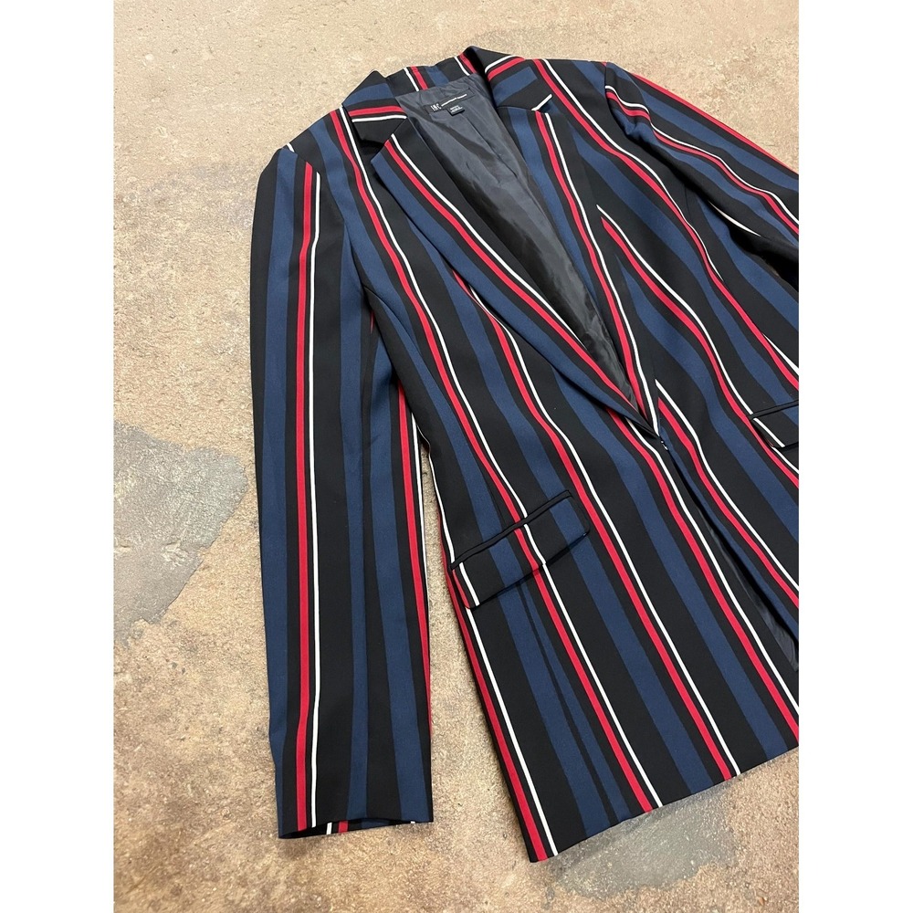 INC‎ International Concepts Blazer Jacket Womens Small Multicolor Posh Stripe - Picture 2 of 16